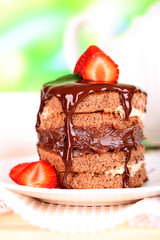 Chocolate cake with strawberry