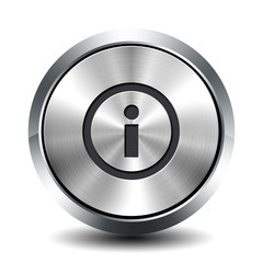 Round metallic button - info