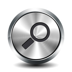 Round metallic button - search