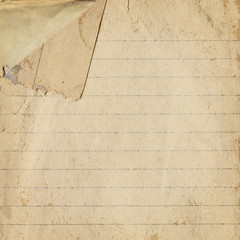 Old paper with bent corner, vintage background texture - 53942614