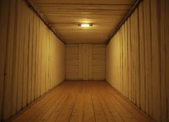 Obraz premium Picture presenting old wooden interior