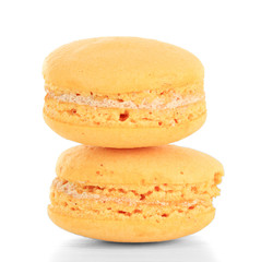 Gentle macaroons isolated on white