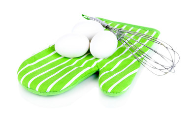 Corolla and eggs isolated on white