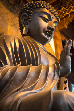 Close up of a buddha in Hangzhou