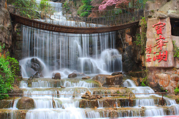 Waterfall at Baofeng lake. Zhangjiajie. China.