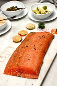 Marinated salmon