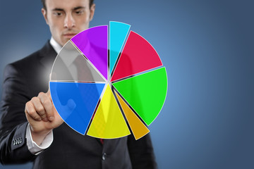 Man with Pie Chart