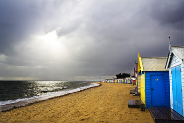 Cloudy beach