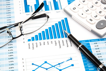 Obraz premium financial charts and graphs