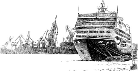 cruise ship in port