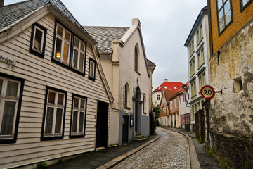 Fototapeta na wymiar On the streets of Bergen