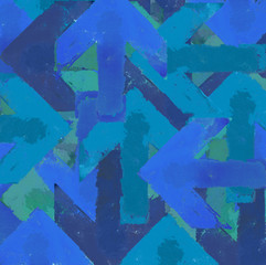 Artistic grunge design arrows background in blue - 53951271
