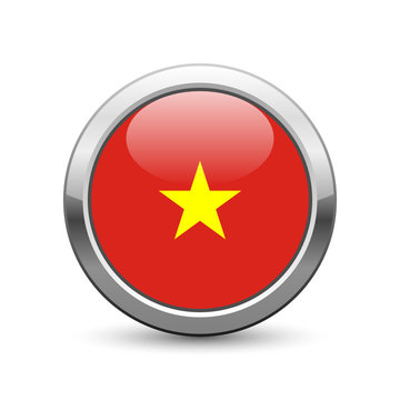Vietnamese flag icon web button