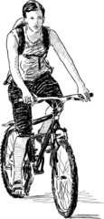 Fototapeta na wymiar boy on a cycle
