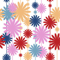 Seamless pattern with stylish colors