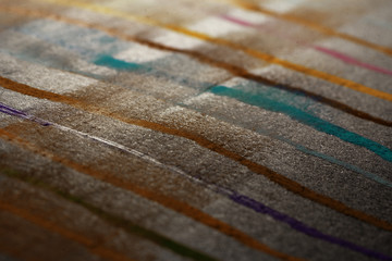 design composition made of simple colorful pastel lines, dark ve