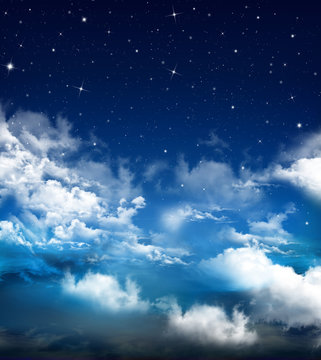 Fototapeta abstract blue background, Nightly sky