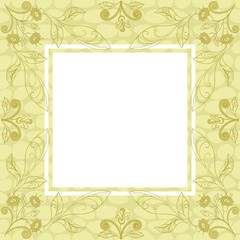 Background with contours of flowers