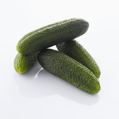 Cucumbers on white