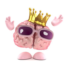 Obraz premium Brain wears a crown