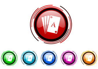 playing cards icon set