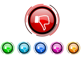 dislike icon set
