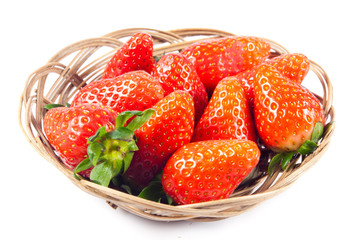 strawberries isolated on white background