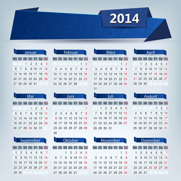 Kalender 2014 ,Floral Textfeld