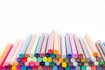 Color pencils isolated on white