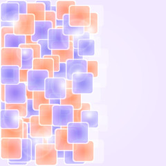 Abstract Colorful Bright Card with Decoration on Left Side