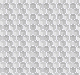 Abstract Gray Cube Seamless Pattern
