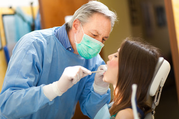 Dentist at work