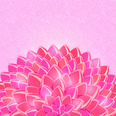 Big Pink Half Flower in the Bottom