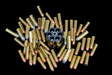 Lots of bullets and revolver loader