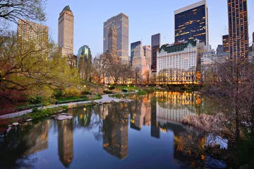 Crédence de cuisine en verre imprimé New York Lac de Central Park à New York