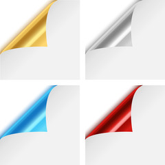 Colorful Metallic Paper Corner Folds