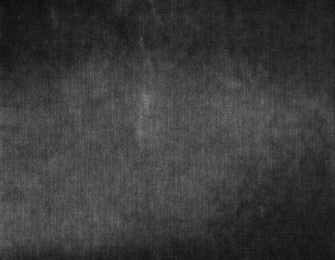 Black grunge bleached linen canvas background texture - 53964490