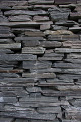 Modern slate stone wall