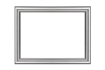 Silver frame isolated on white background - 53965832