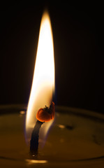Candle flame burning