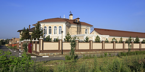 Modern housing estate in Omsk. Russia.