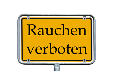 Schild - Rauchen verboten