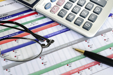 Working on the project plan concept of workflow and timeline