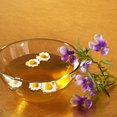 Obraz na płótnie Canvas honey and chamomile