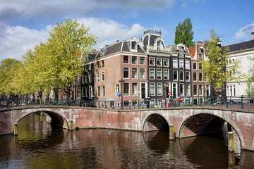 Fototapeta na wymiar Canal Houses in Amsterdam