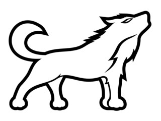 Howling wolf.