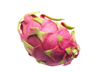 Close-up of dragon fruit isolated on white