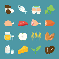Naklejka premium Food Icons