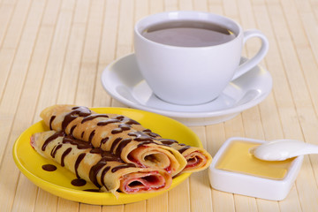 pancakes with chocolate