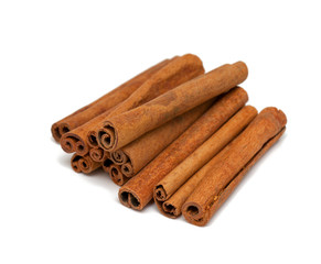 cinnamon sticks isolated on white